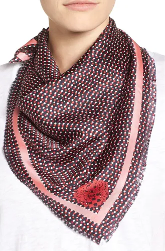 Vince Camuto Polka Dot Party Square Silk Scarf