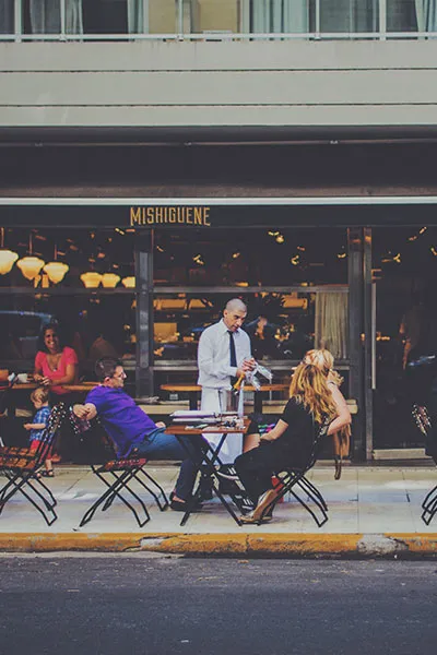 Outside seating