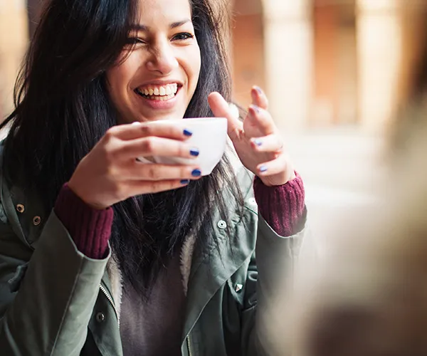 woman smiling