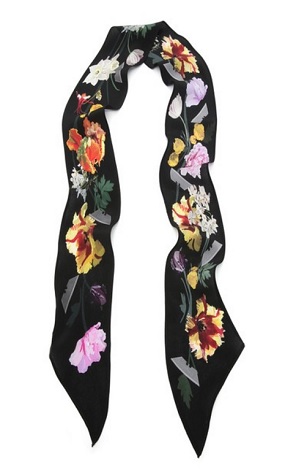 Rockins Super Skinny Flora Silk Scarf