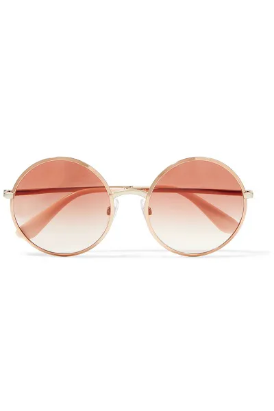 dolce gabbana Round frame rose gold tone sunglasses