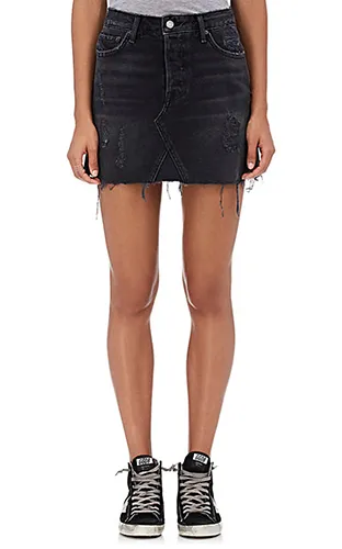 GRLFRND Eva A-Frame Denim Miniskirt
