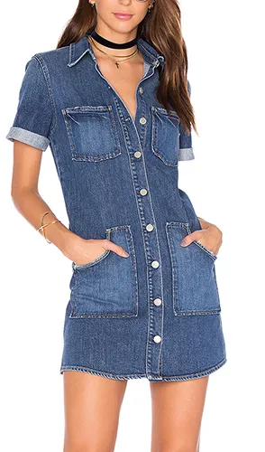 GRLFRND MIRANDA DENIM DRESS