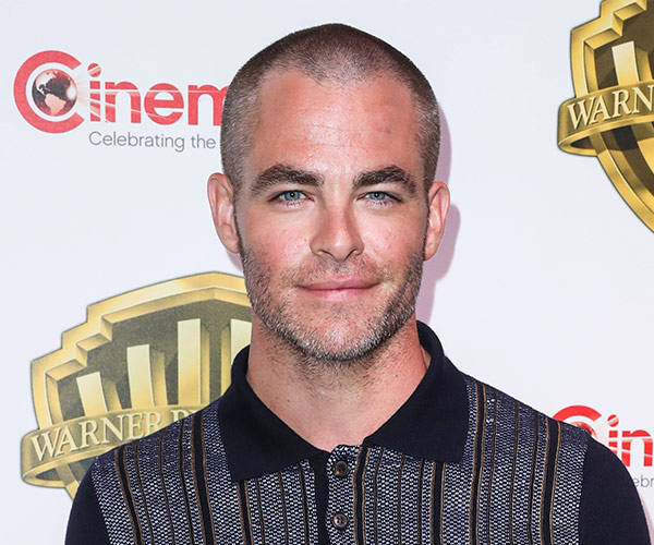 chris pine shaved head