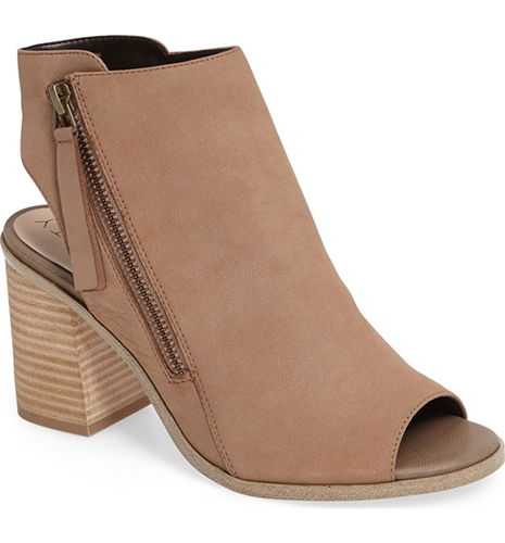 Arizona Block Heel Peep-Toe Bootie