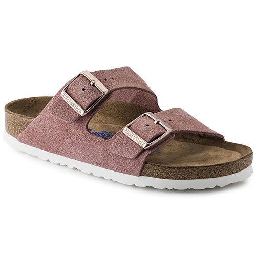 Arizona Suede Leather Soft footbed Rose