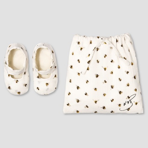 baby bee print booties victoria beckham for target