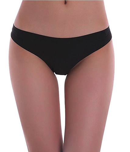 COSOMALL 6 Pack Women's Invisible Seamless Bikini Underwear Half Back Coverage Panties