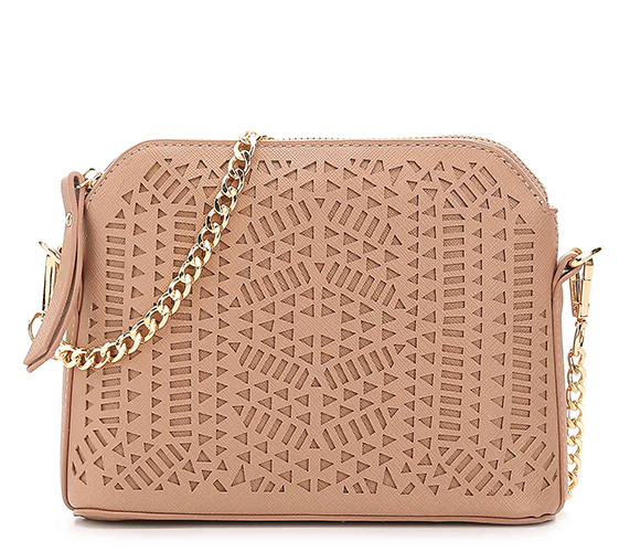 Madison West Laser Cut Crossbody Bag