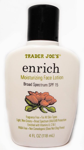trader joes enrich moisturizing face lotion broad spectrum spf 15
