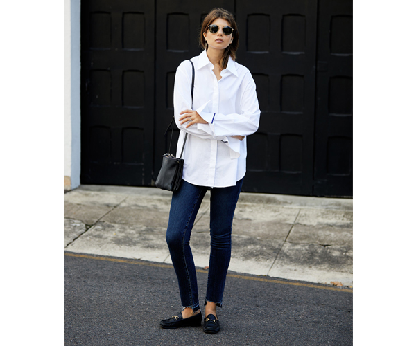 white button down outfit