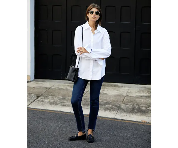 white button down outfit