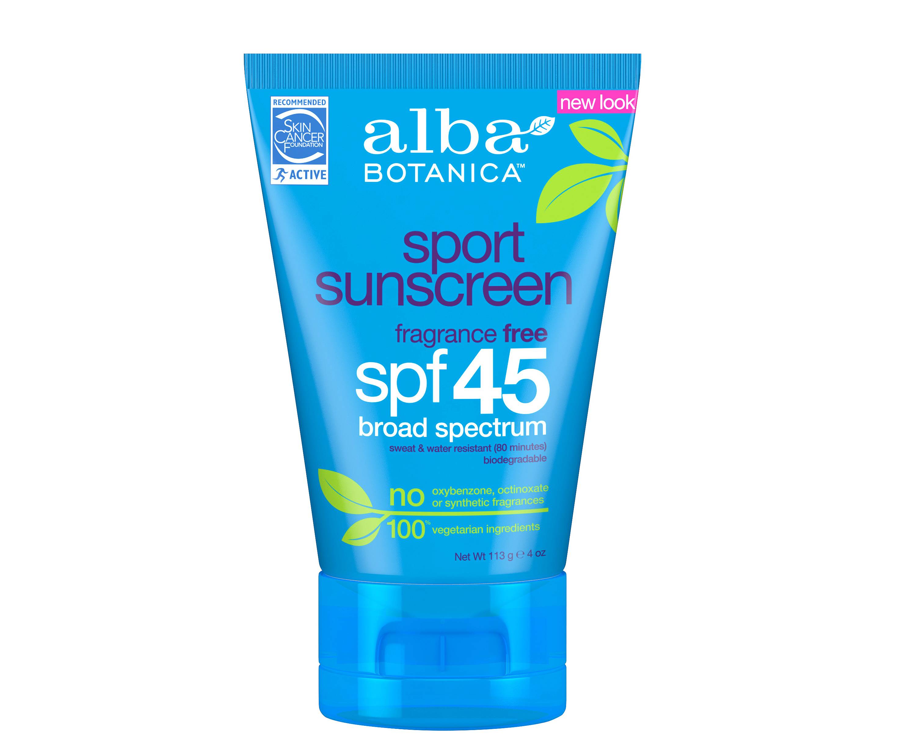 Alba Botanica Emollient Sunscreen Sport Lotion with SPF 45