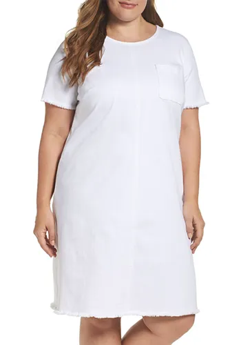Frayed Denim Shift Dress