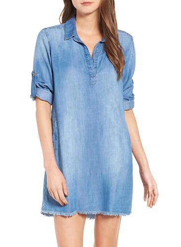 Take It From Us: You Need A Raw Edge Denim Dress In Your Closet This ...