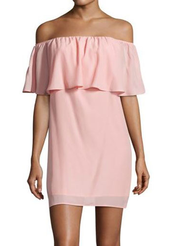 Amanda Uprichard Kiara Ruffled Off-The-Shoulder Dress