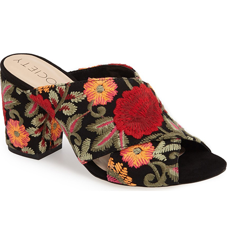 Luella Flower Embroidered Mule