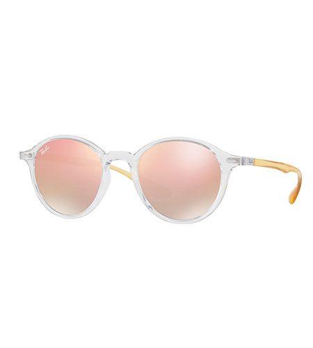 Round Two-Tone Flash Sunglasses