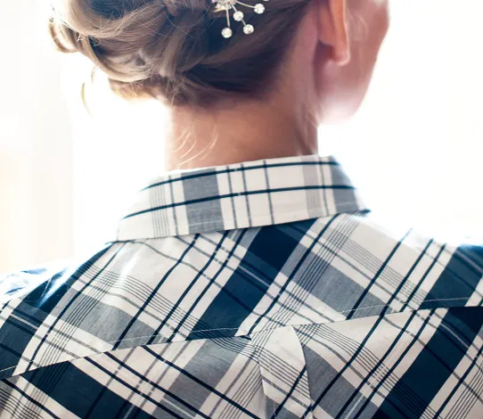 Put on a button down shirt. Image from SHEfinds