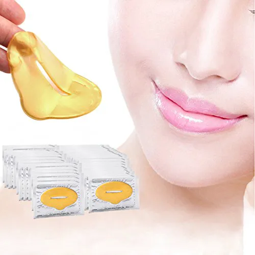 "Lip mask being applied"