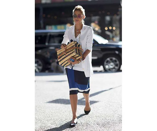 Versatile straw bag ideal for everyday use.