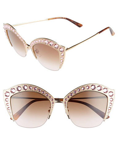 53mm Embellished Cat Eye Sunglasses