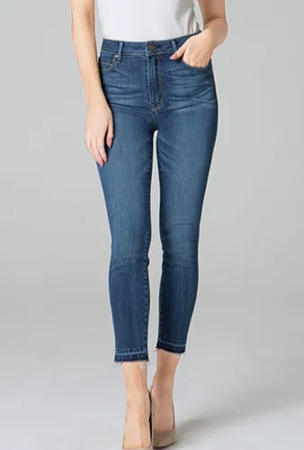 Bombshell Crop Skinny In Running Tide