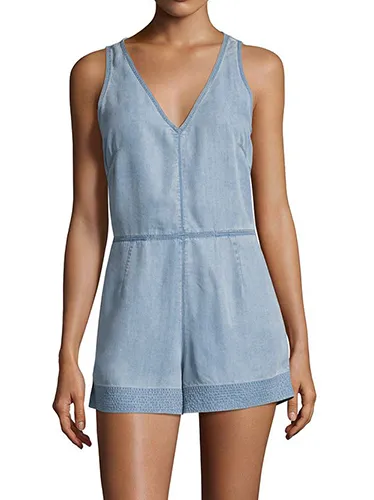 rag & bone/JEAN Mojave Sleeveless Tie-Back Romper