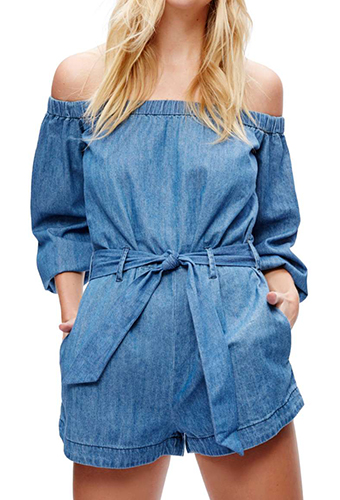 FREE PEOPLE Tangled in Willows Off the Shoulder Romper