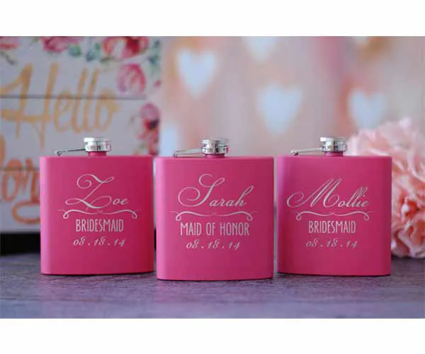 Flasks bachelorette party favors