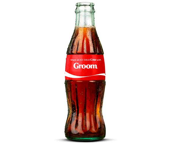 wedding coke bottle