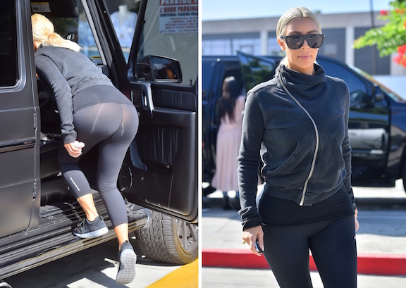 Kim Kardashian kim kardashian see-thru leggings
