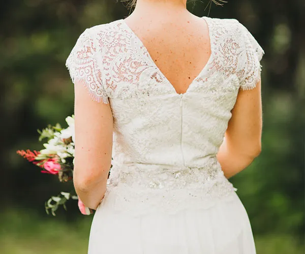 Give Large Hugs never do wearing wedding dress