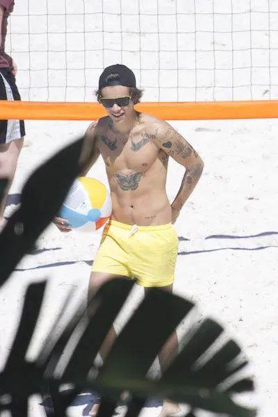 harry styles beach nipples