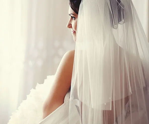 short wedding veil