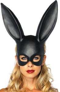 flydream top grade party cosplay pvc bunny mask adult masquerade sexy girl mask black rabbit ear mask halloween decoration