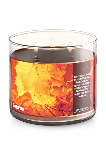 leaves candle