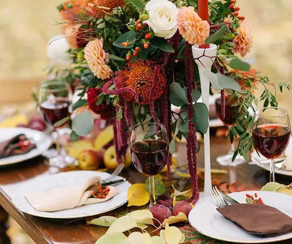 fall wedding decor