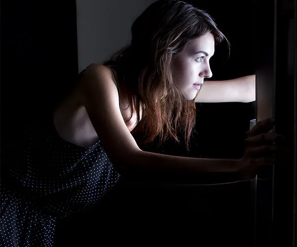 woman at night