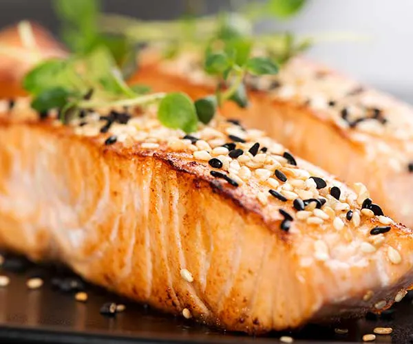 Salmon dinner foods for a flat stomach