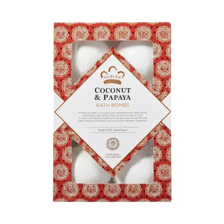 Nubian Heritage Coconut & Papaya Bath Bombs Image from SHEfinds
