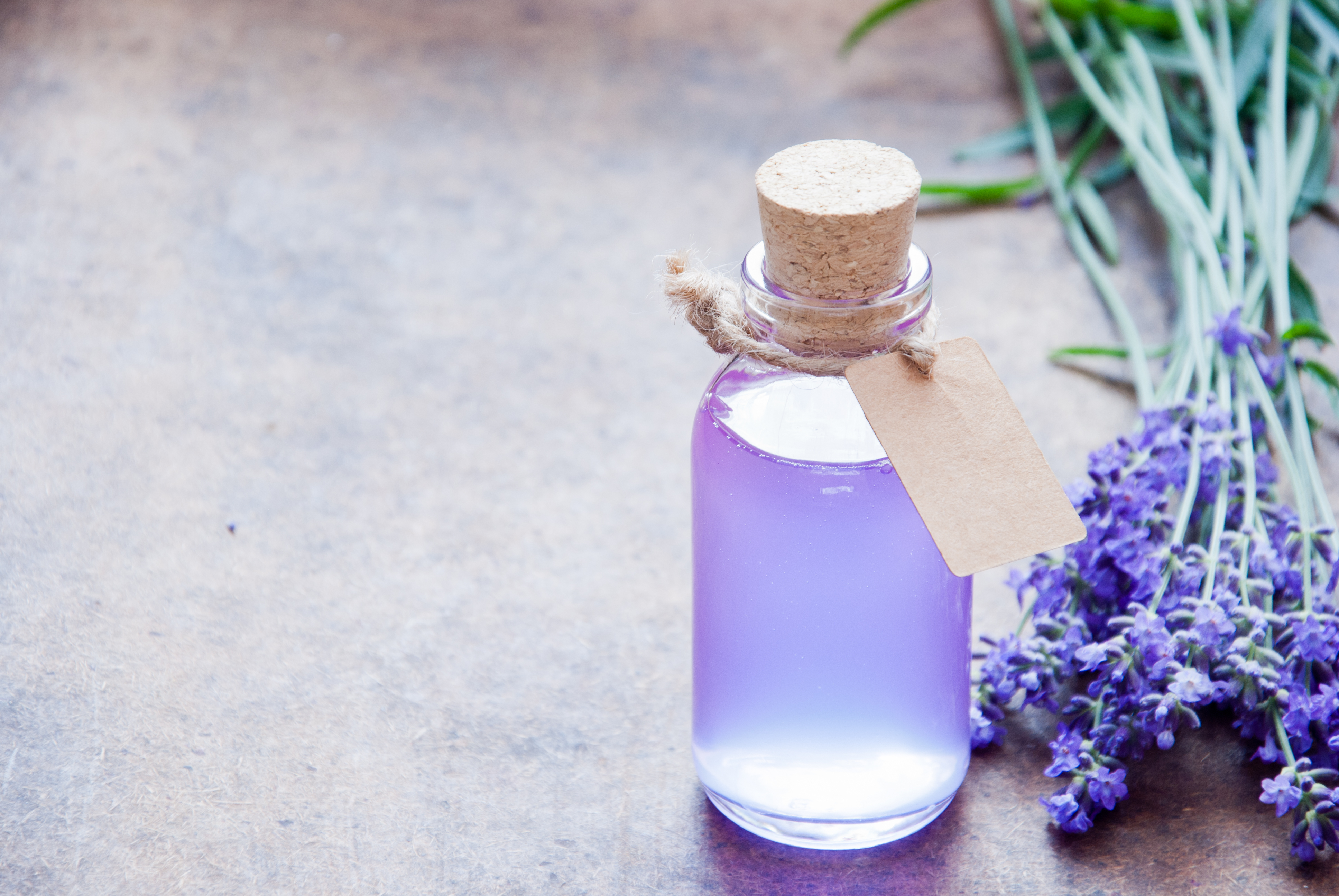bottle of lavender oil