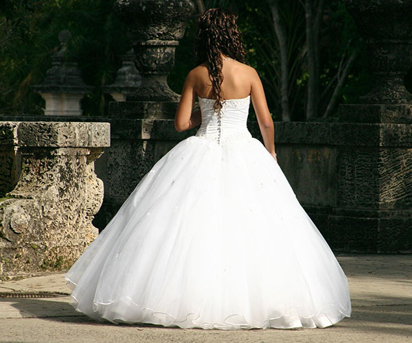 woman full wedding dress