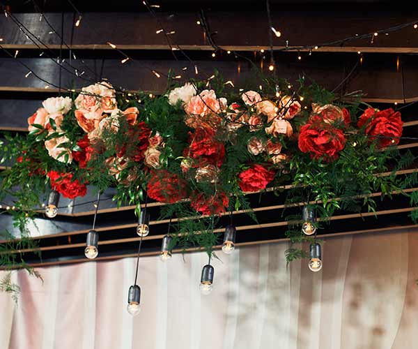 hanging flowers wedding