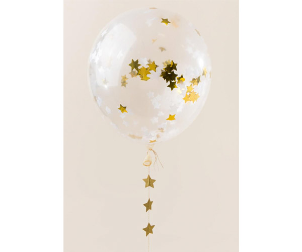 gold confetti balloon kit