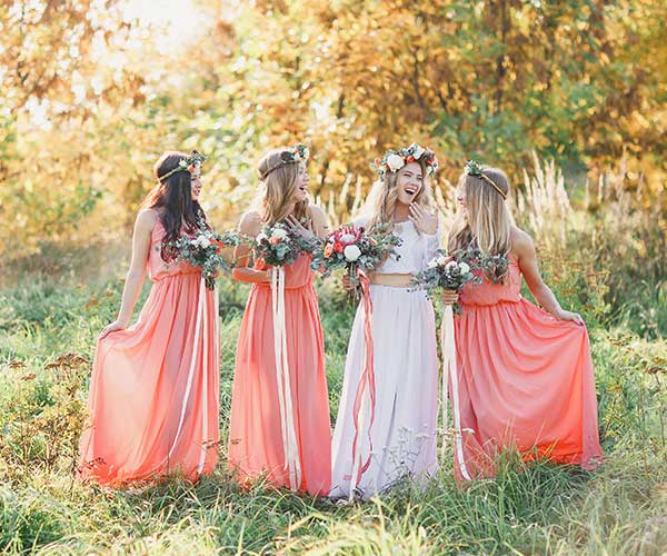 1. The Colors Wash Out The Bridesmaids fall wedding