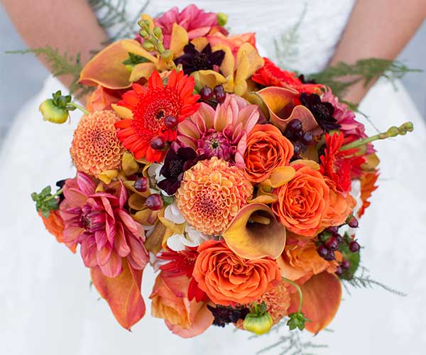 4. You Skip The Fall Floral Bouquet fall wedding