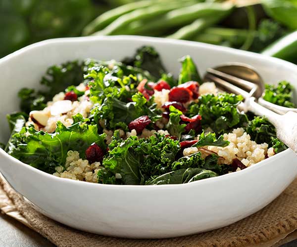 kale and quinoa