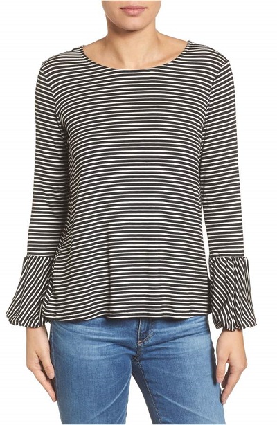 Nordstrom Shoppers Love This $17 Bell Sleeve Top (And You Will, Too ...