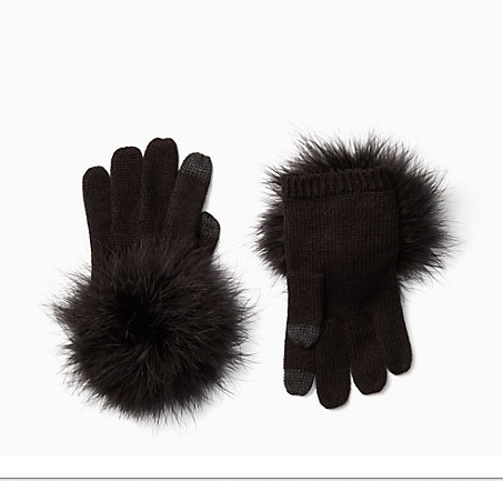kate spade black friday 2017 sale tech fur gloves